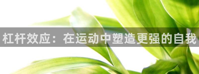 杏耀注册登陆：杠杆效应：在运动中塑造更强的自我